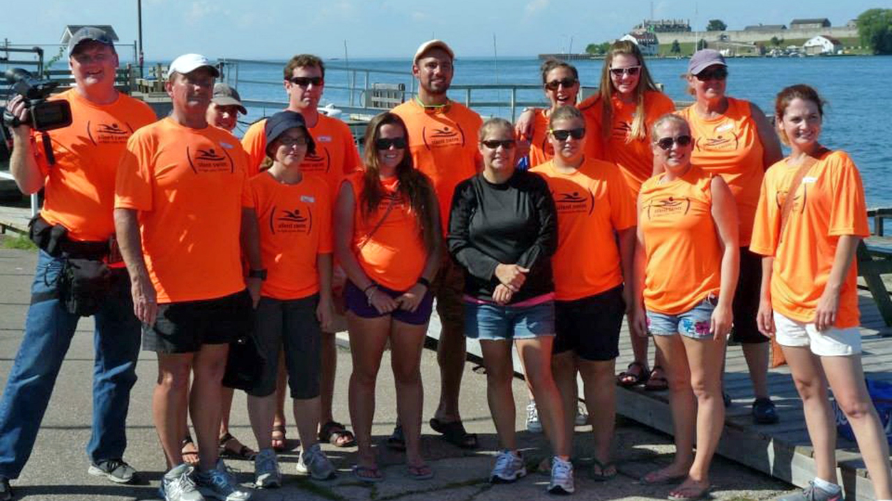 We were part of two SOLO Swim teams crossing Lake Ontario for charity.